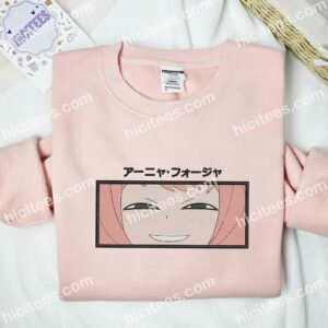 Anya Eyes SpyxFamily Anime Embroidered Shirt 2 Anya Eyes SpyxFamily Anime Embroidered Shirt