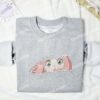 Anya Shocked Face SpyxFamily Anime Embroidered Shirt