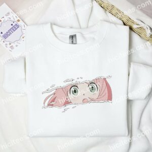 Anya Shocked Face SpyxFamily Anime Embroidered Shirt 1 Anya Shocked Face SpyxFamily Anime Embroidered Shirt