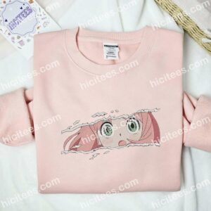 Anya Shocked Face SpyxFamily Anime Embroidered Shirt 2 Anya Shocked Face SpyxFamily Anime Embroidered Shirt