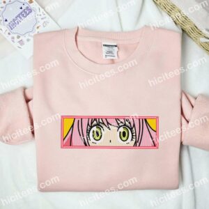 Anya Shocked Eyes SpyxFamily Anime Embroidered Shirt 2 Anya Shocked Eyes SpyxFamily Anime Embroidered Shirt
