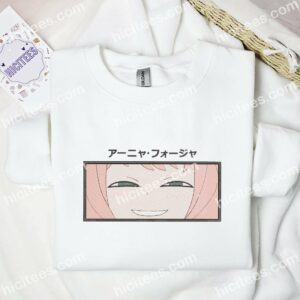 Anya Smile SpyxFamily Anime Embroidered Shirt 2 Anya Smile SpyxFamily Anime Embroidered Shirt 2
