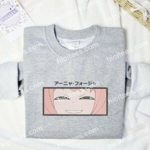 Anya Smile SpyxFamily Anime Embroidered Shirt 3 Anya Smile SpyxFamily Anime Embroidered Shirt 3