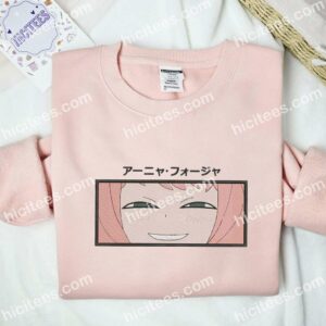 Anya Smile SpyxFamily Anime Embroidered Shirt 4 Anya Smile SpyxFamily Anime Embroidered Shirt 4