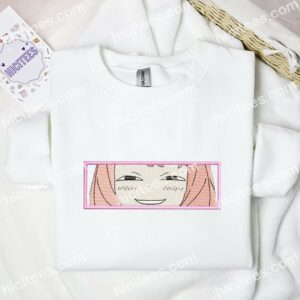 Anya Smile SpyxFamily Anime Embroidered Shirt 5 Anya Smile SpyxFamily Anime Embroidered Shirt