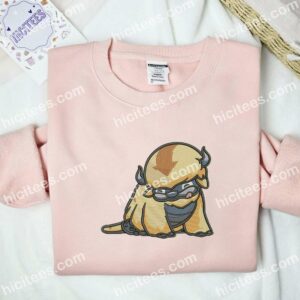 Appa Flying Bison Avatar Anime Embroidered Shirt 1 Appa Flying Bison Avatar Anime Embroidered Shirt 2