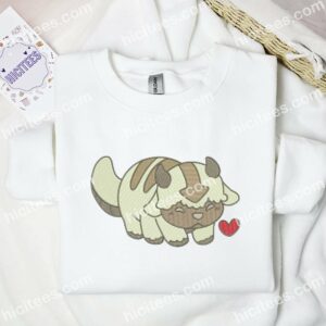 Appa Avatar Anime Embroidered Shirt 1 Appa Avatar Anime Embroidered Shirt