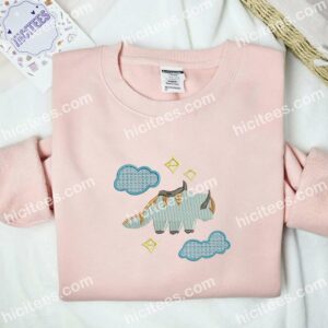 Appa In The Clouds Avatar Anime Embroidered Shirt 2