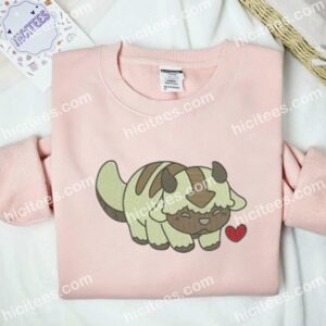 Appa Avatar Anime Embroidered Shirt 2 Appa Avatar Anime Embroidered Shirt