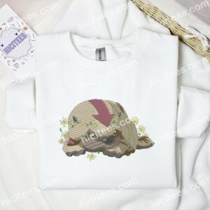 Appa With Flower Avatar Anime Embroidered Shirt