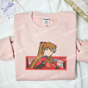 Asuka Neon Genesis Evangelion Anime Embroidered Shirt2