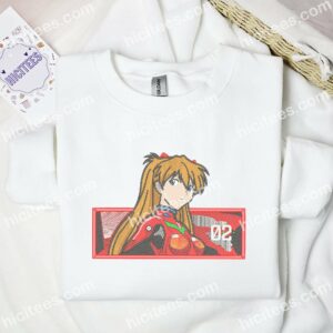 Asuka Neon Genesis Evangelion Anime Embroidered Shirt