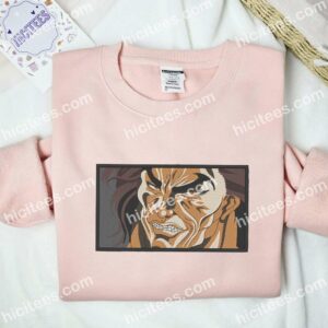Baki The Grappler Face Son Of Ogre Anime Embroidered Shirt 2 Baki The Grappler Face Son Of Ogre Anime Embroidered Shirt