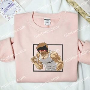 Baki The Grappler Son Of Ogre Anime Embroidered Shirt 1 Baki The Grappler Son Of Ogre Anime Embroidered Shirt2