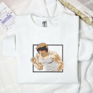 Baki The Grappler Son Of Ogre Anime Embroidered Shirt 2 Baki The Grappler Son Of Ogre Anime Embroidered Shirt