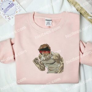 Baki The Grappler Son Of Ogre Anime Embroidered Shirt 1 Baki The Grappler Son Of Ogre Anime Embroidered Shirt2 1