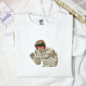 Baki The Grappler Son Of Ogre Anime Embroidered Shirt 2 Baki The Grappler Son Of Ogre Anime Embroidered Shirt 1