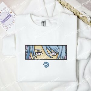 Kamisato Ayato Eyes Genshin Impact Anime Embroidered Shirt
