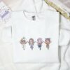 Black Pink Chibi Celebrity Embroidered Shirt