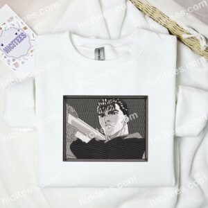 Black Swordsman Berserk Anime Embroidered Shirt 2 Black Swordsman Berserk Anime Embroidered Shirt