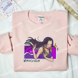 Boa Hancock One Piece Anime Embroidered Shirt 2 Boa Hancock One Piece Anime Embroidered Shirt