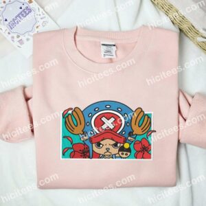 Chopper Angry One Piece Anime Embroidered Shirt 1 Chopper Angry One Piece Anime Embroidered Shirt2