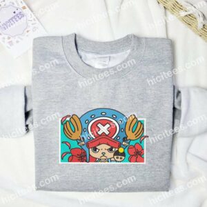 Chopper Angry One Piece Anime Embroidered Shirt 2 Chopper Angry One Piece Anime Embroidered Shirt