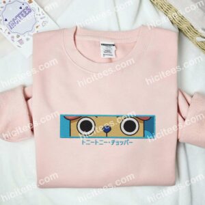 Chopper Eyes One Piece Anime Embroidered Shirt 1 Chopper Eyes One Piece Anime Embroidered Shirt2