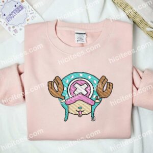 Chopper Face One Piece Anime Embroidered Shirt 1 Chopper Face One Piece Anime Embroidered Shirt2