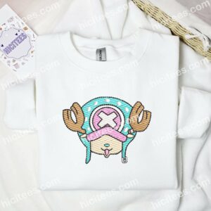 Chopper Face One Piece Anime Embroidered Shirt 2 Chopper Face One Piece Anime Embroidered Shirt