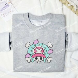Chopper Jolly Roger One Piece Anime Embroidered Shirt