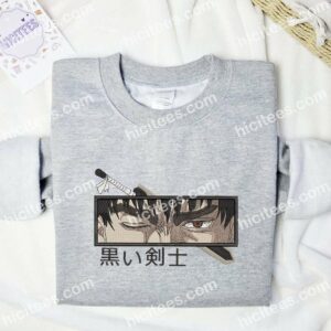 Guts Eyes Berserk Anime Embroidered Shirt2 2