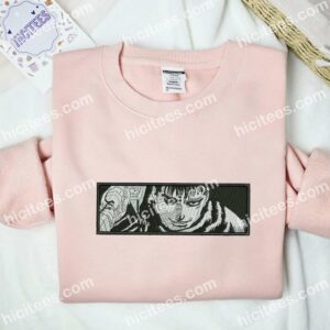 Guts Face Berserk Anime Embroidered Shirt 1 Guts Face Berserk Anime Embroidered Shirt2