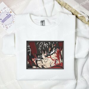 Guts Face Berserk Anime Embroidered Shirt 2 Guts Face Berserk Anime Embroidered Shirt 2
