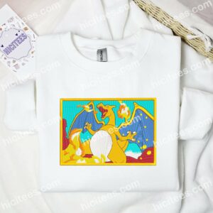 Charizard Pokemon Anime Embroidered Shirt 1 Charizard Pokmon Anime Embroidered Shirt 3