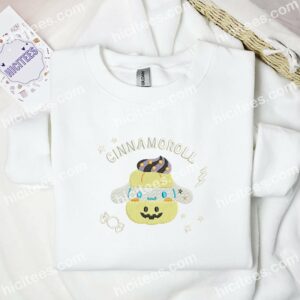 Cinnamoroll Sanrio Cartoon Embroidered Shirt 1 Cinnamoroll Sanrio Cartoon Embroidered Shirt 3