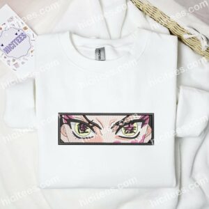 Daki Eyes Demon Slayer Anime Embroidered Shirt 3 3