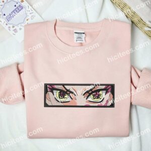 Daki Eyes Demon Slayer Anime Embroidered Shirt 5