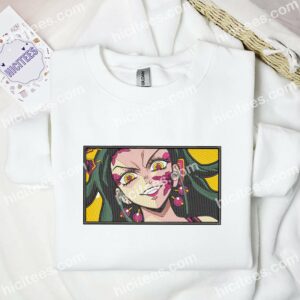 Daki Face Demon Slayer Anime Embroidered Shirt 3 2