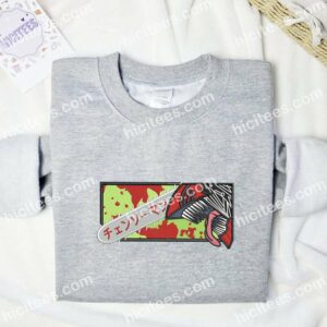Denji Mask Chainsaw Man Anime Embroidered Shirt 2