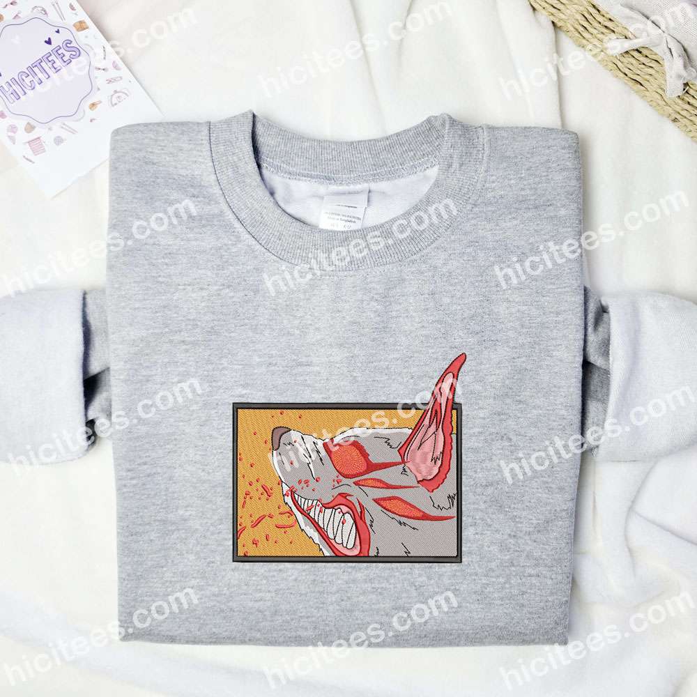 Fox Devil Chainsaw Man Anime Embroidered Shirt Fox Devil Chainsaw Man Anime Embroidered Shirt