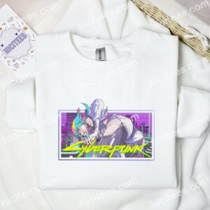 Lucyna Kushinada Cyberpunk Edgerunner Anime Embroidered Shirt 1 Lucyna Kushinada Cyberpunk Edgerunner Anime Embroidered Shirt 3