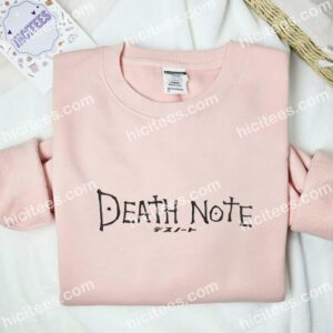 Death Note Anime Embroidered Shirt 2 Death Note Anime Embroidered Shirt