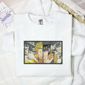 Dio Brando Half Face JoJos Bizarre Adventure Anime Embroidered Shirt 3