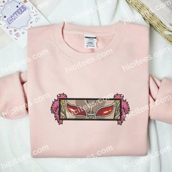 Doflamingo Eyes One Piece Anime Embroidered Shirt