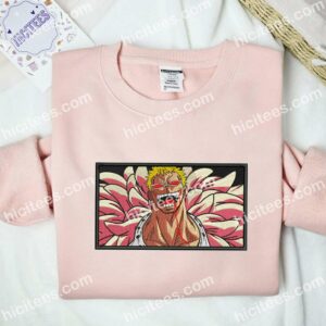 Doflamingo Heavenly Demon One Piece Anime Embroidered Shirt 2 Doflamingo Heavenly Demon One Piece Anime Embroidered Shirt