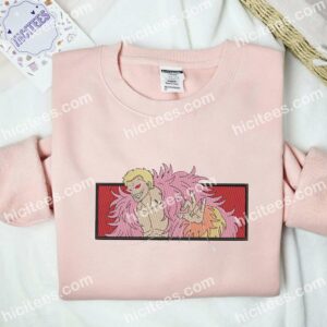 Donquixote Doflamingo One Piece Anime Embroidered Shirt 2 Donquixote Doflamingo One Piece Anime Embroidered Shirt 1