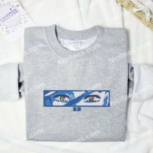Douma Eyes Demon Slayer Anime Embroidered Shirt 2 1