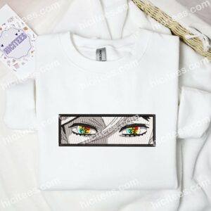 Douma Eyes Demon Slayer Anime Embroidered Shirt 1 Douma Eyes Demon Slayer Anime Embroidered Shirt 3