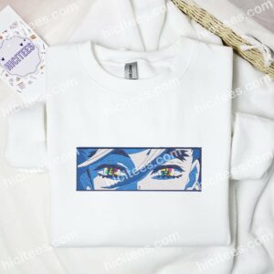 Douma Eyes Demon Slayer Anime Embroidered Shirt 1 Douma Eyes Demon Slayer Anime Embroidered Shirt 3 2